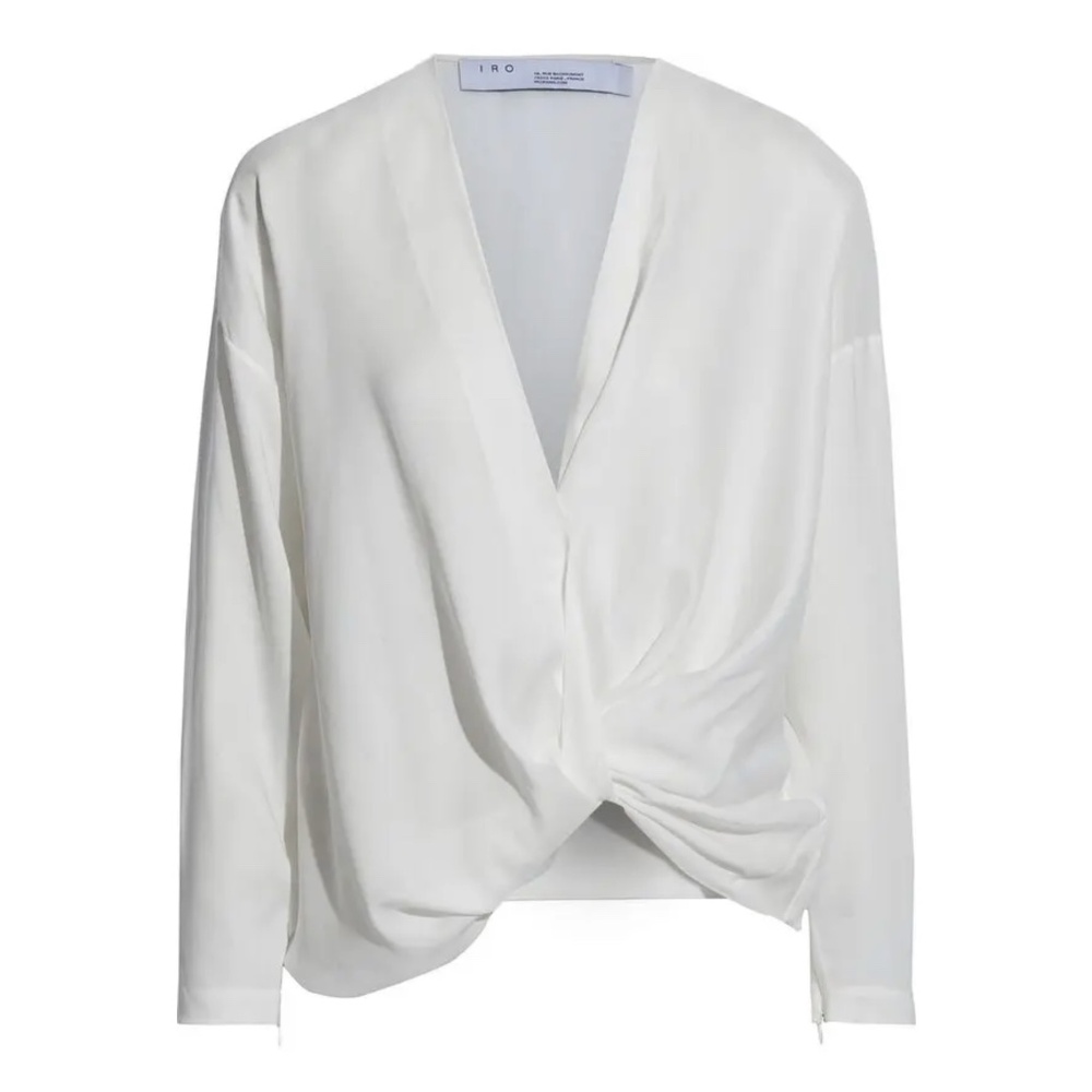 IRO White Draped Blouse